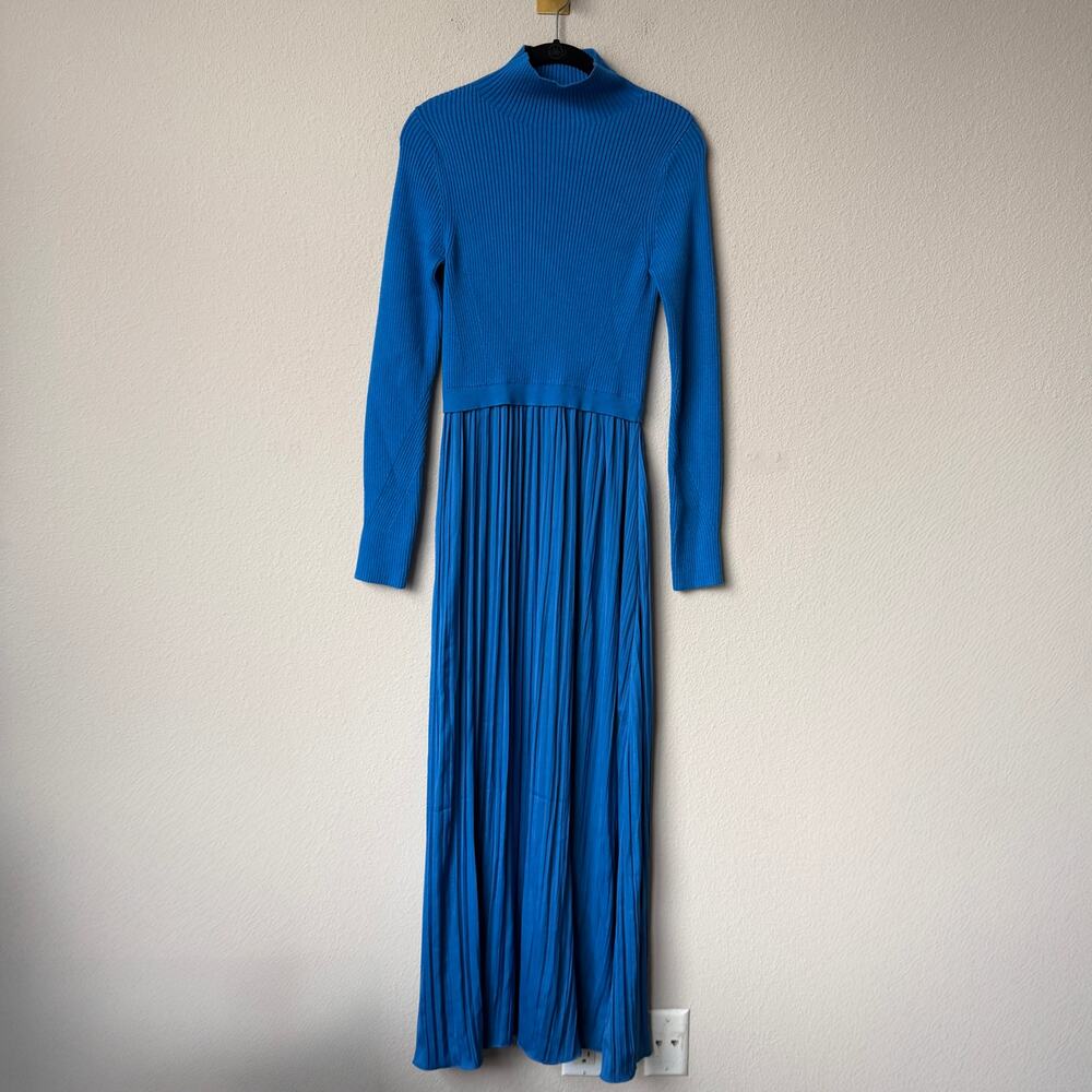 Anthropologie Cobalt Blue Layered Sweater Maxi Dress Size S - Picture 2 of 5